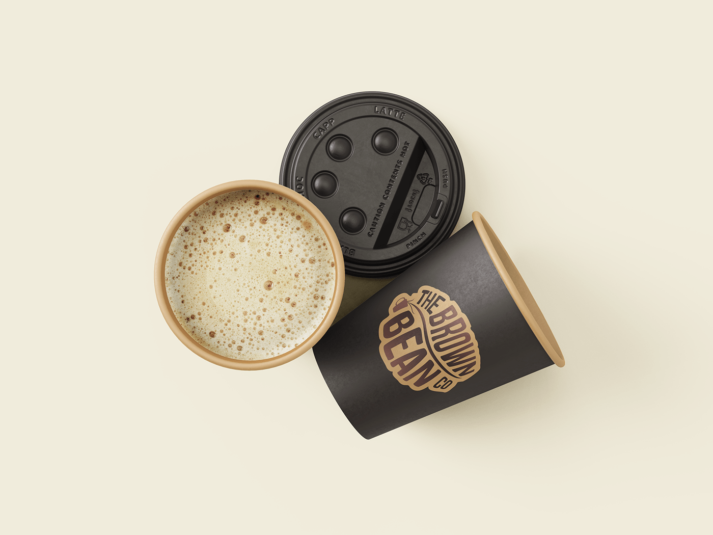 Cup design for coffee shop branding