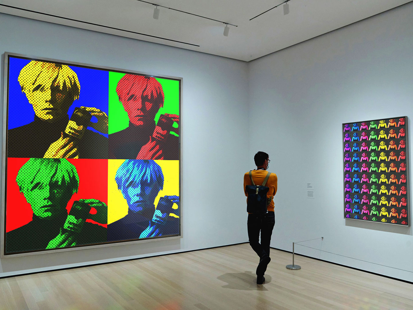 Andy Warhol artwork Digital Art  Exhibition  graphic design  landing page Pop Art posters UI/UX Web Design 