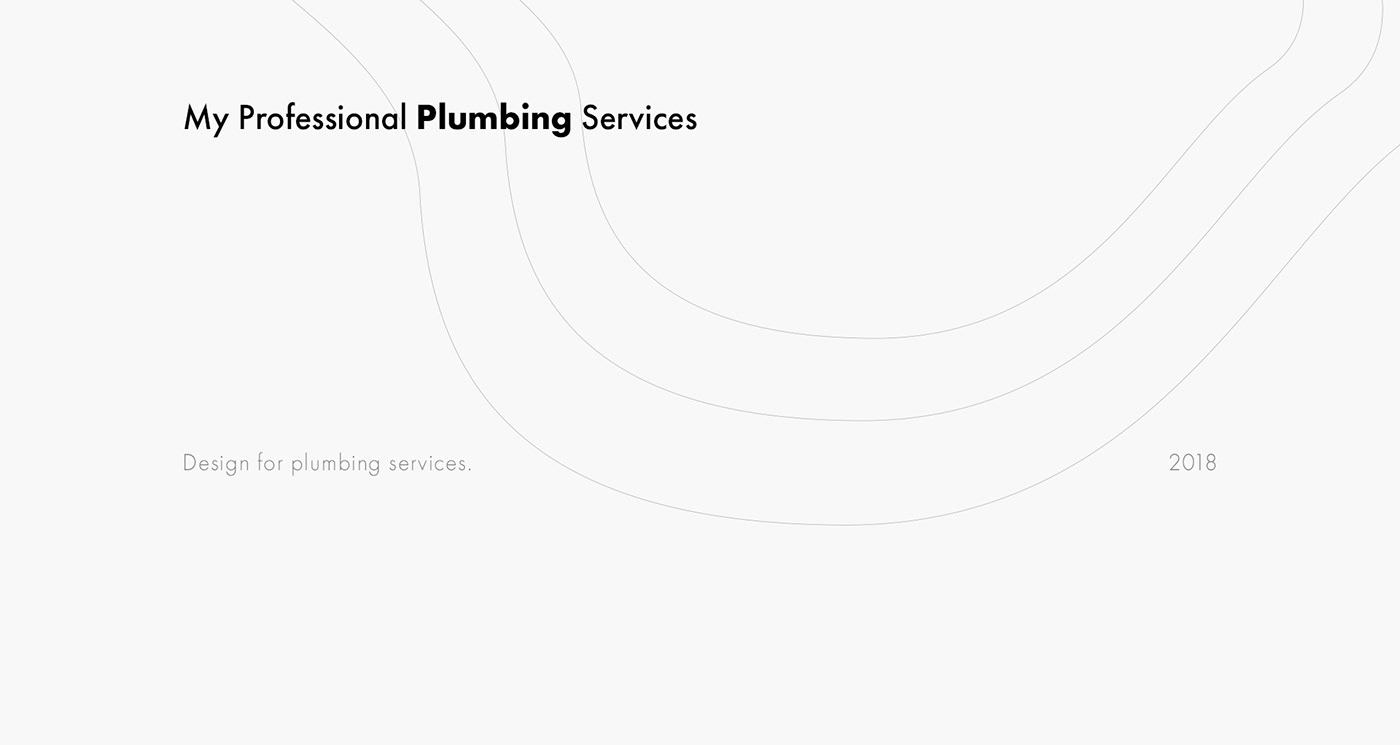 Plumbing services identity branding  water blue logo clean minimal visual