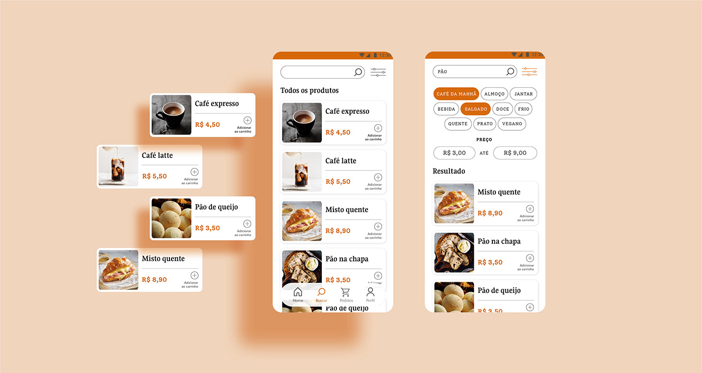 app branding  cafeteria digital Food  Interface restaurant UI ux