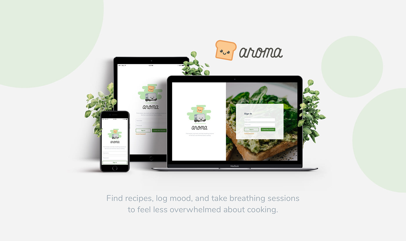 Aroma cooking eating disorders ILLUSTRATION  recipe app Responsive Design UI/UX Design web app Food  Case Study