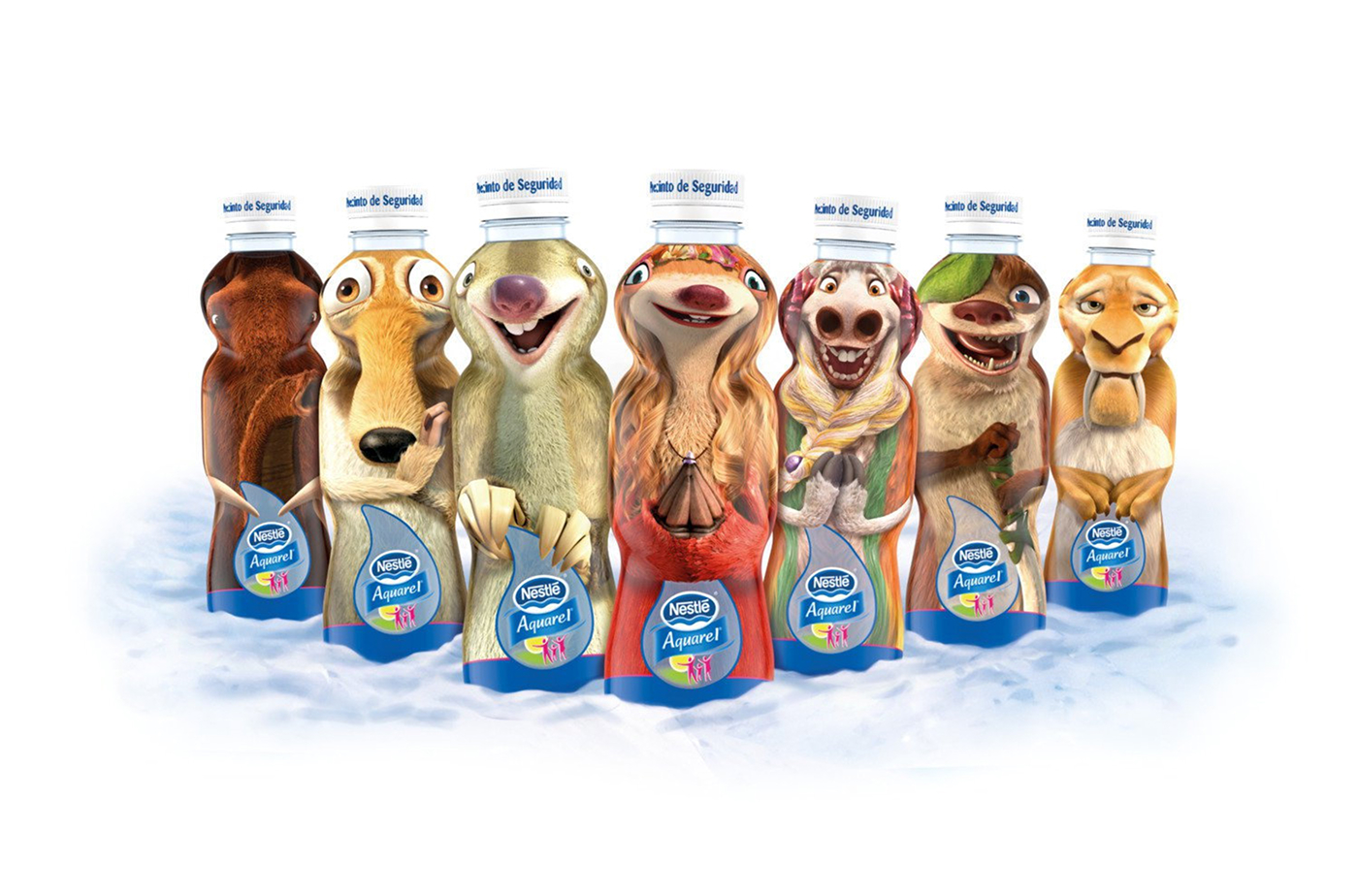 water nestle Distill kids animals music band art illustrations bottle