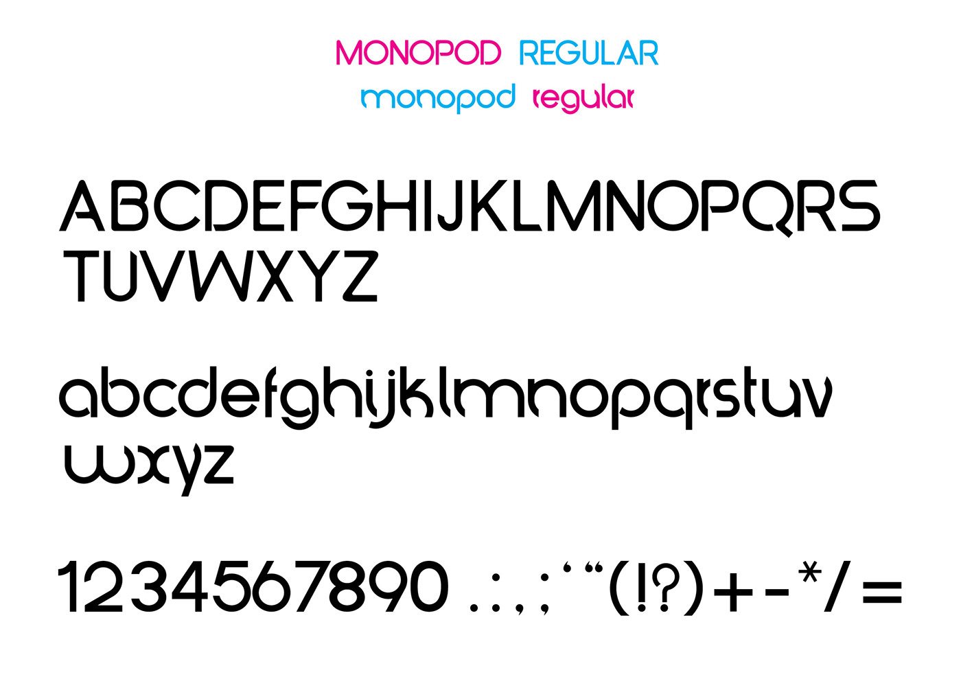 monopod  typography