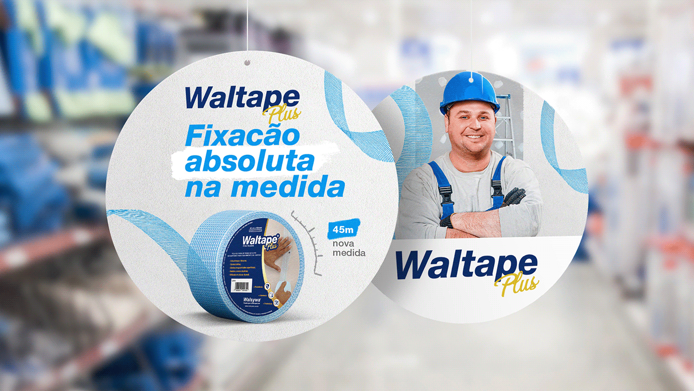 Advertising  art direction  campaign campanha construção civil construction plaster tape visual identity Walsywa