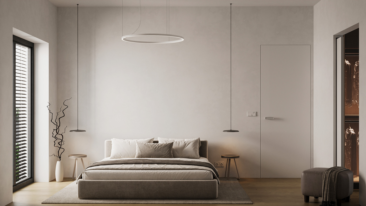 interior design  Interior bedroom visualization archviz architecture рендер 3D