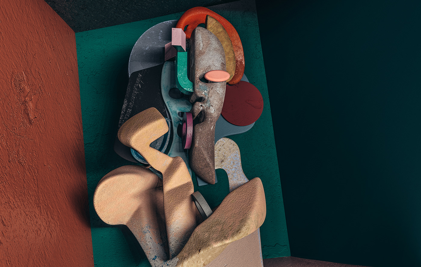 cubism 3D contemporary art design abstraction CGI Modernart surrealism