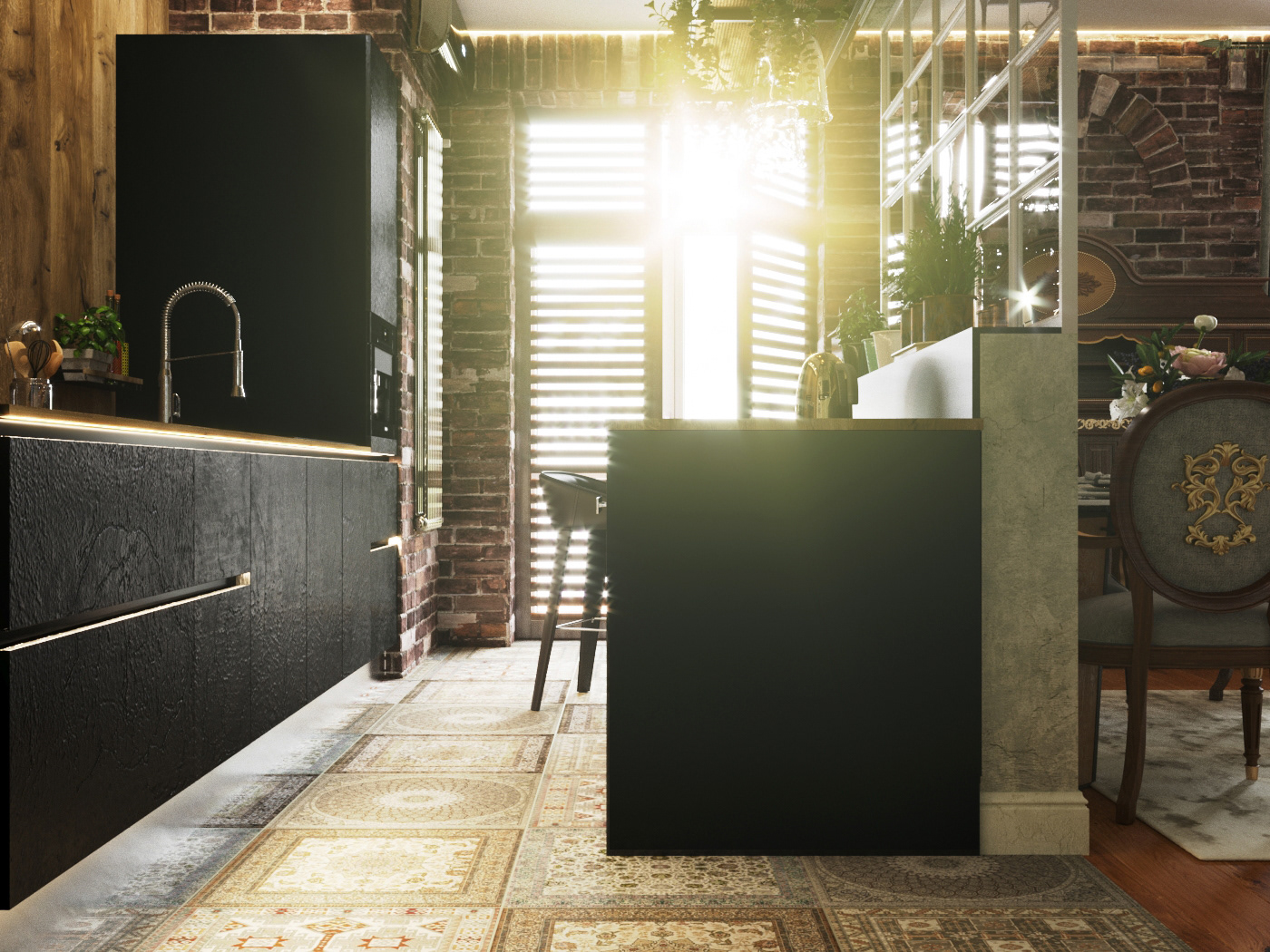 3D classics classics interior design interior italian classics kitchen visualization