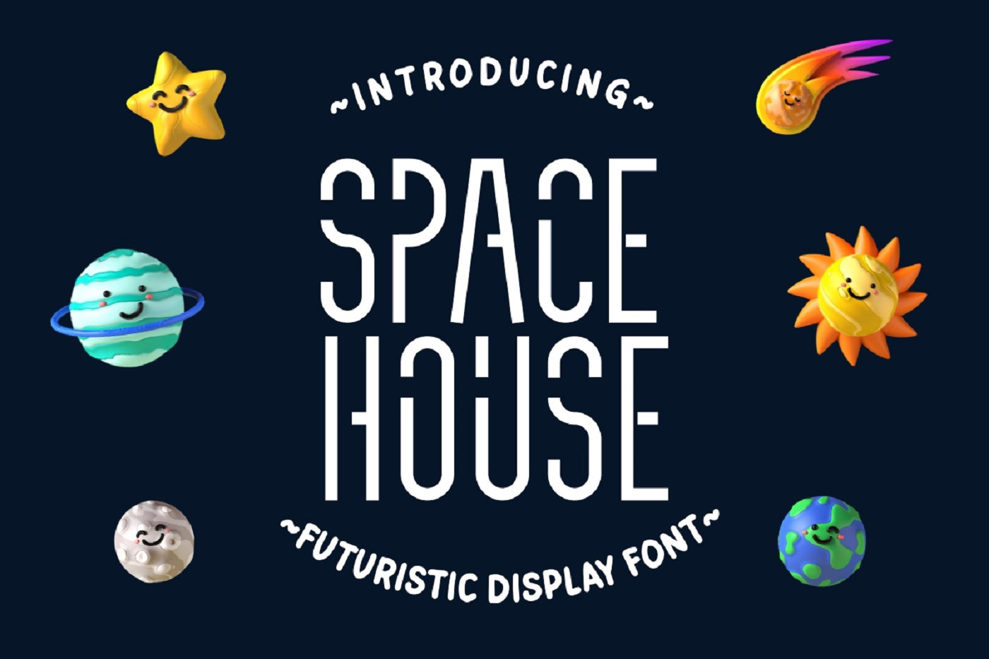 SPACE HOUSE - FUTURISTIC DISPLAY FONT