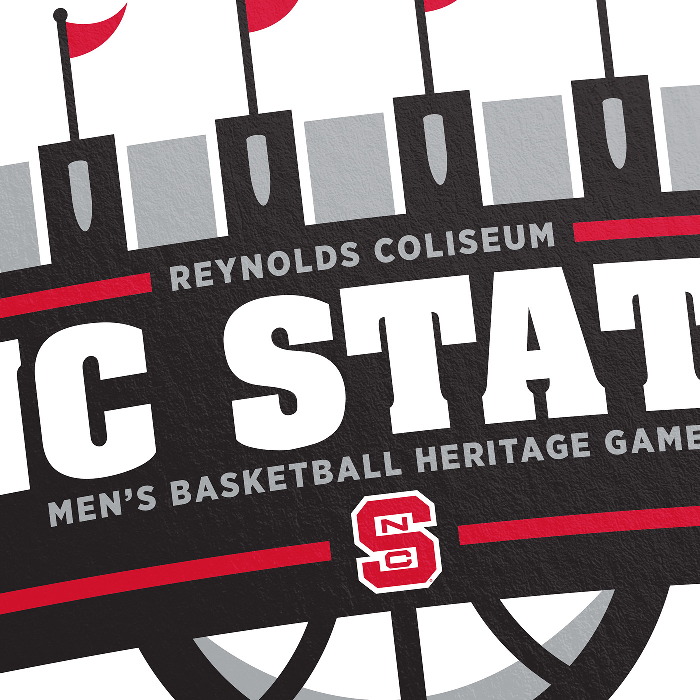 NC State Retro vintage basketball logo wolfpack