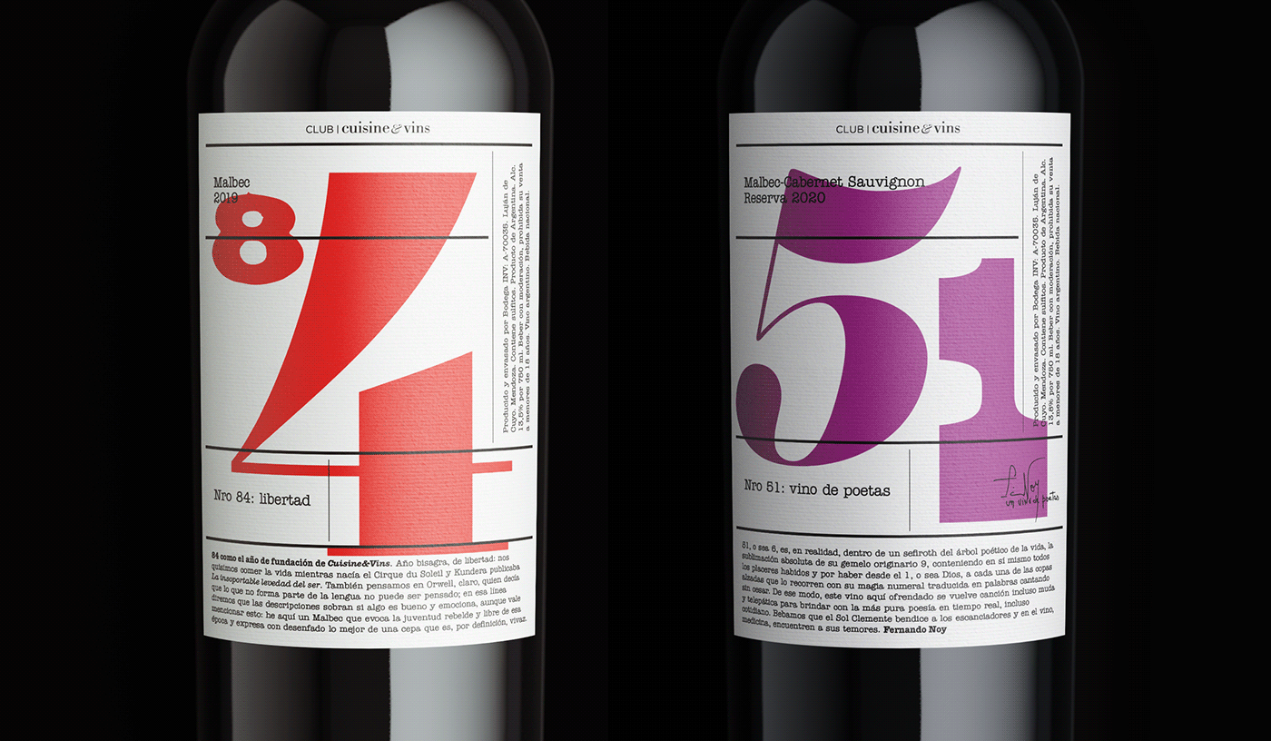 bold bottle Malbec minimal Packaging simple type typography   wine wine label