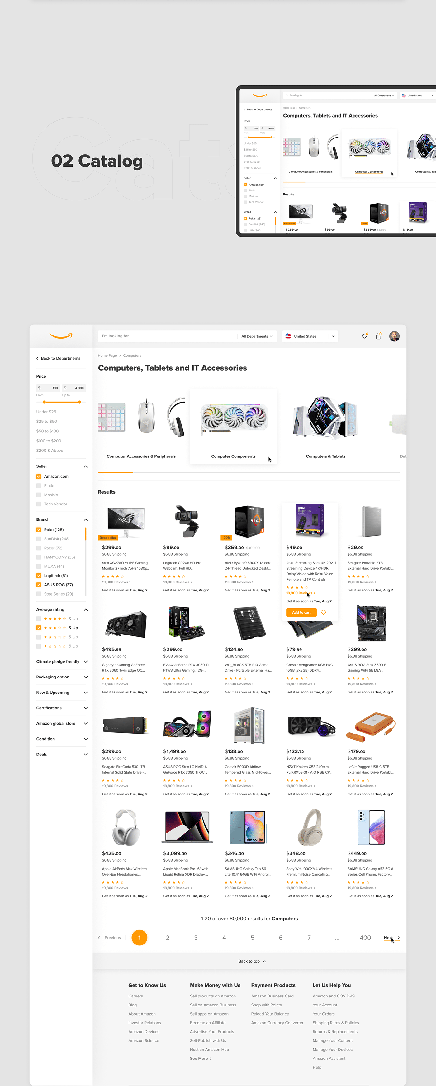 Amazon Ecommerce eCommerce design ecommerce store ecommerce website product shop store Web Design  Website
