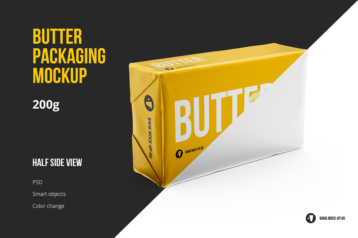 front butter Packaging mocap mock up design block brick free