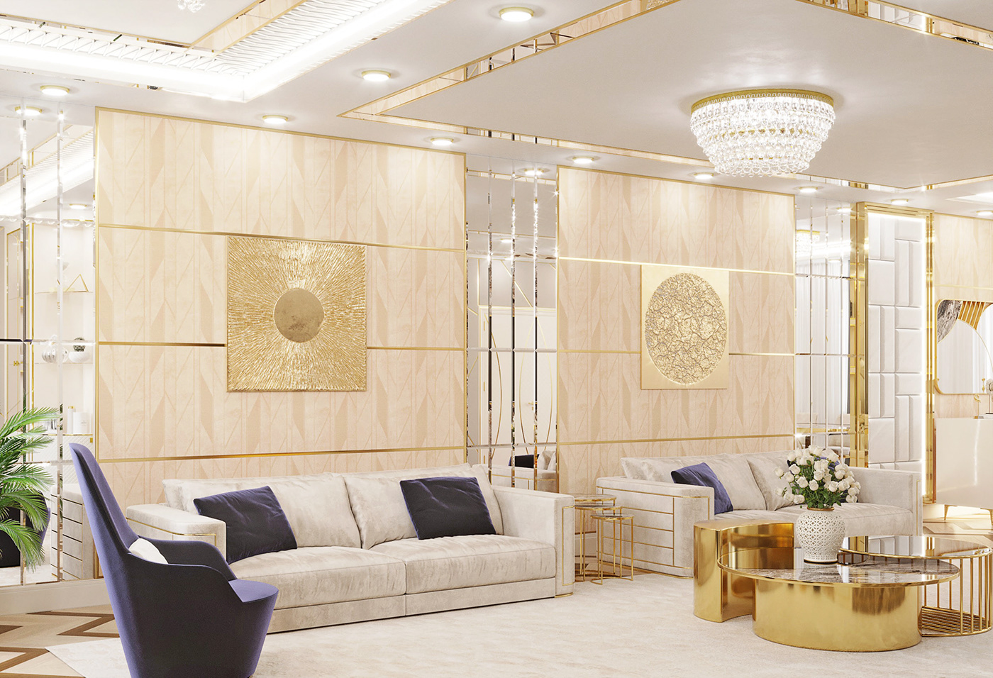 living room luxury living room corona renderer design interior Luxury Design 3ds max vizualizastion