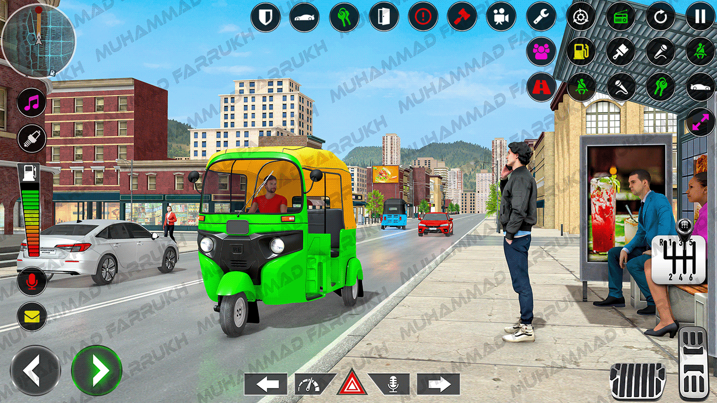 tuktuk RIKSHAW GAME game design Auto Driving Racing stunt Offroad simulation
