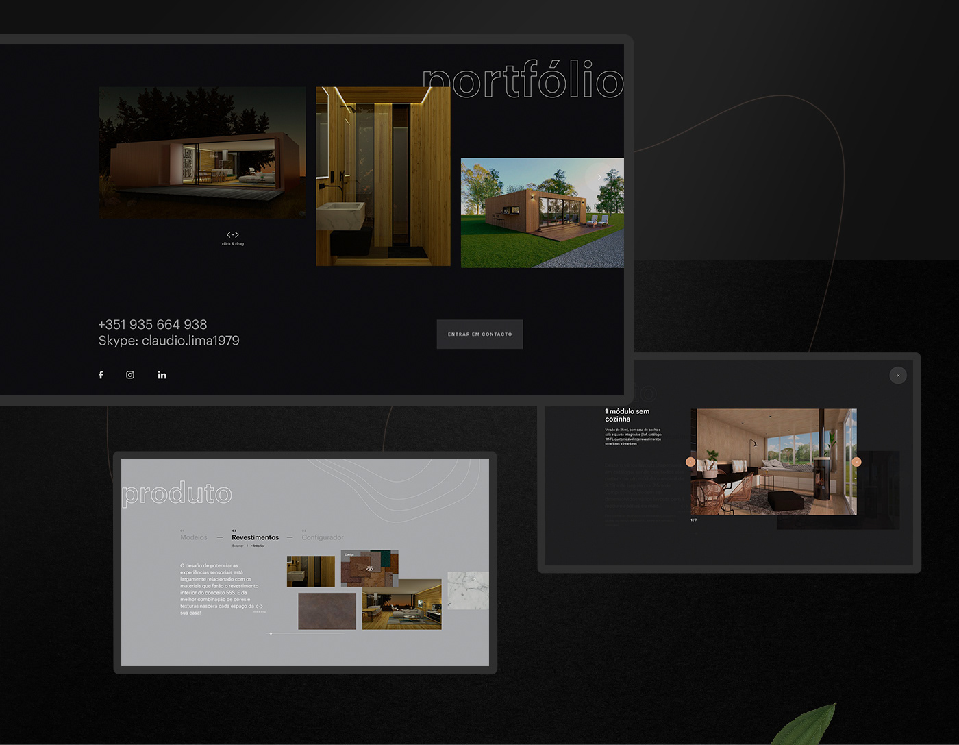 Website Nature organic typography   architecture house animation  horizontal scroll Singlepage Layout
