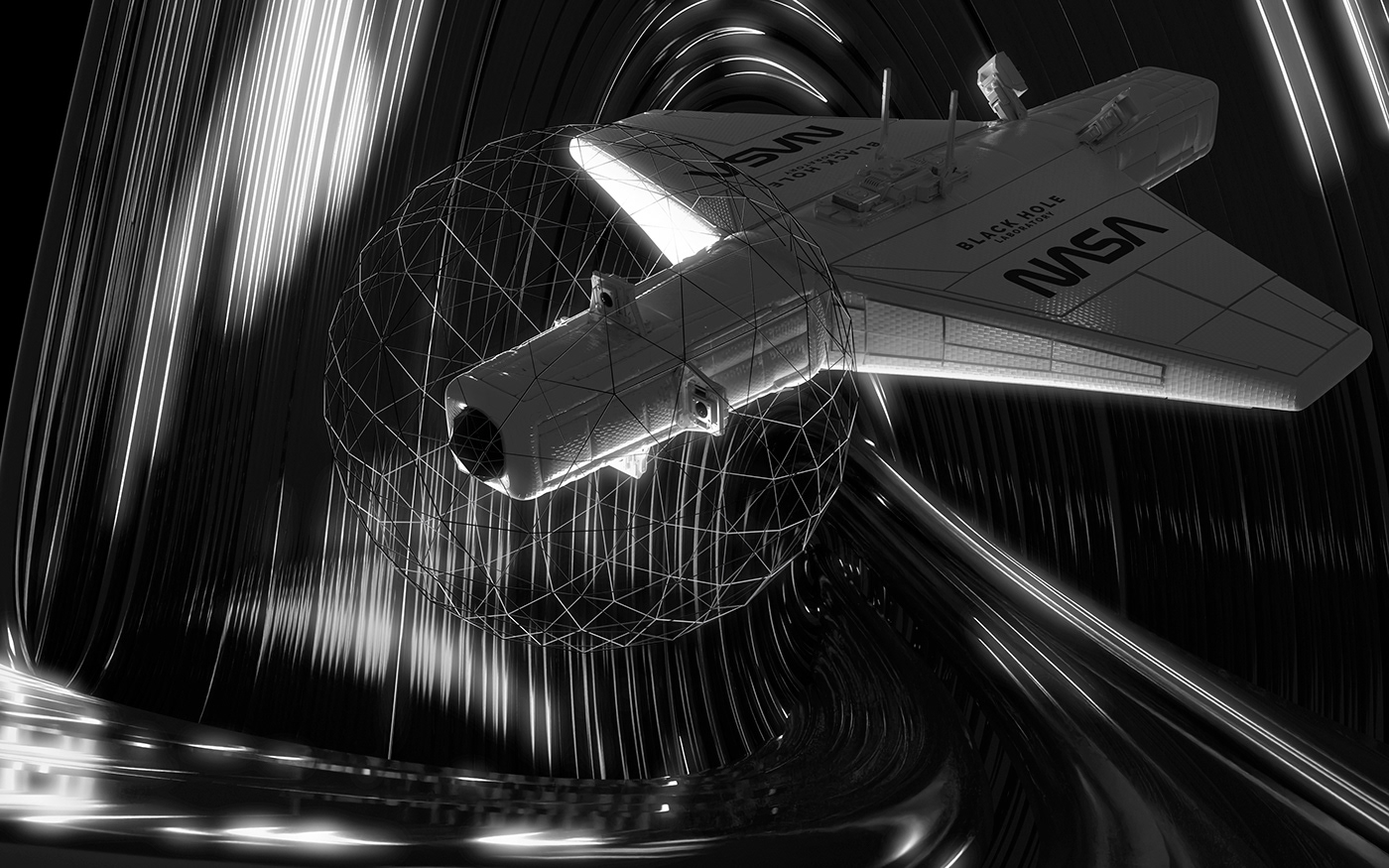 cosmos blackhole Scifi science fiction fantastic astronaut spaceship HardSurface wormhole
