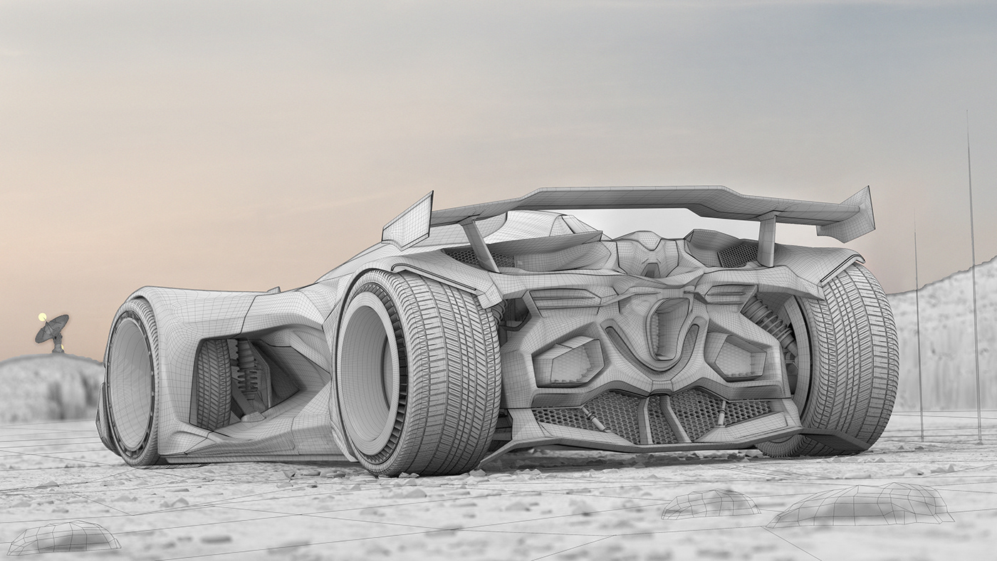 3D concept conceptcar daft punk desert Looking For A Signal nide ilustra Sci Fi humanoid Inspiration Is