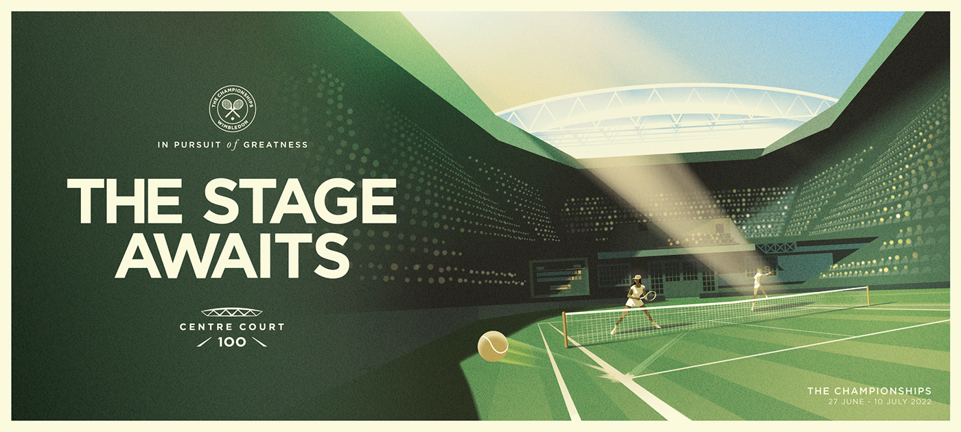 campaign design designer Digital Art  graphic design  tenis wimbledon