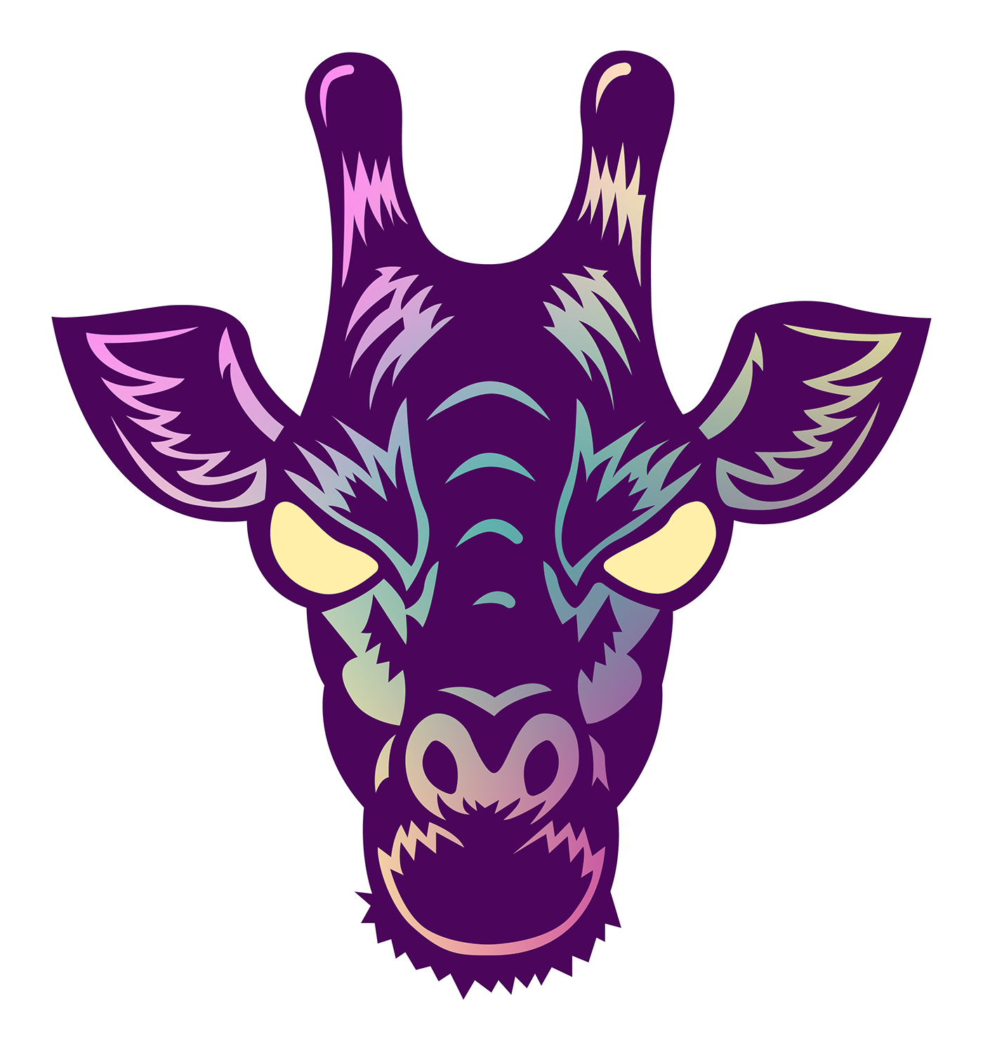 angry art branding  colorful creative giraffe ILLUSTRATION  logo sketch zoo