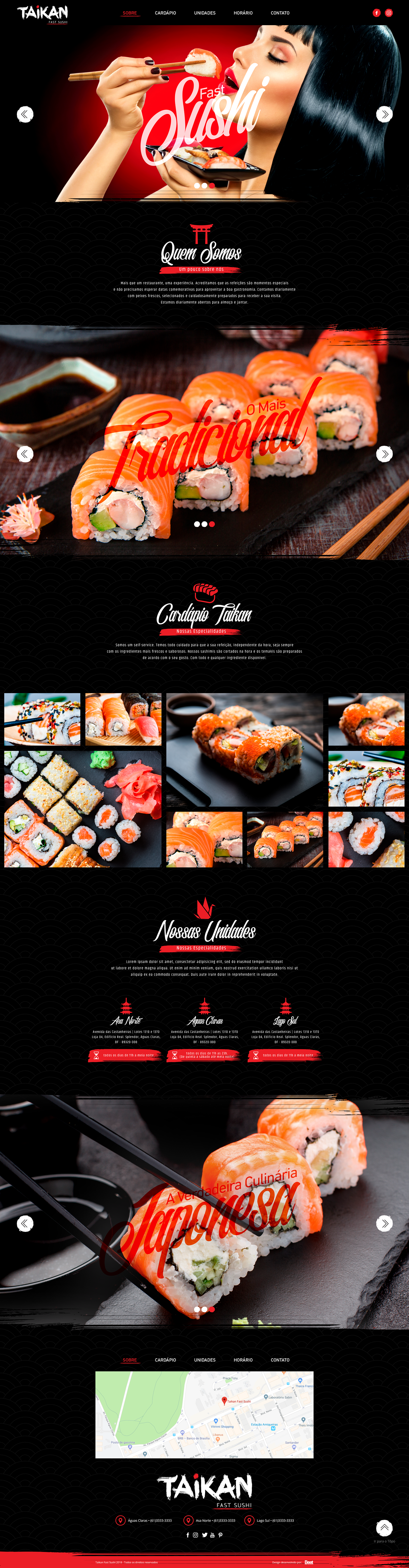 Website Web UX IU Sushi japan Art Director Direção de arte site mobile Responsive