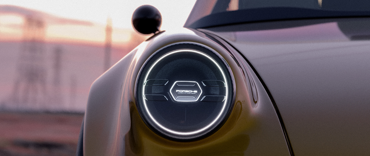 911 targa automotive   automotive cgi Automotive design car design CGI design study futuristic Porsche Vehicle Design