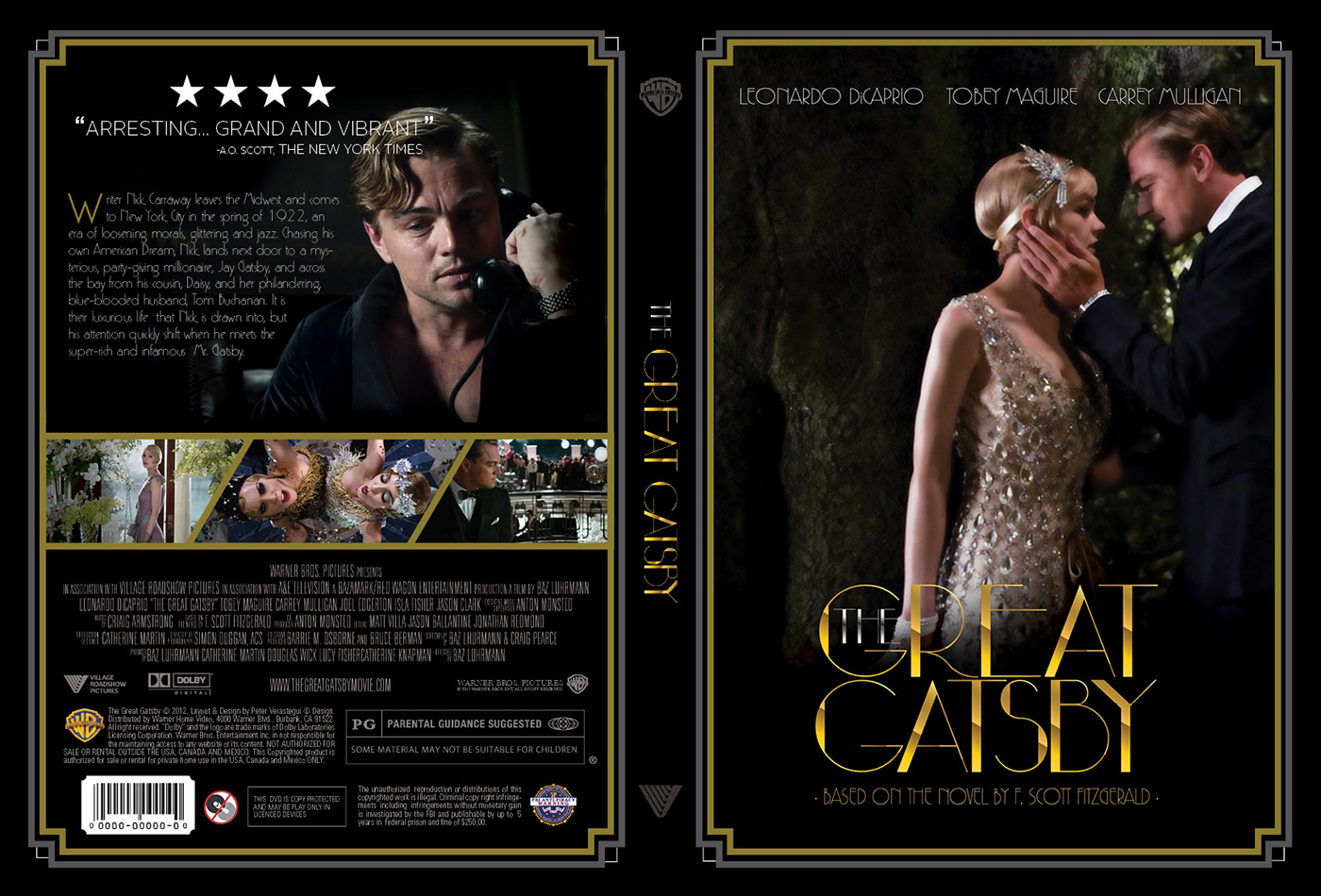 key art Movie key art movie poster The Great Gatsby Great Gatsby dvd cover art deco