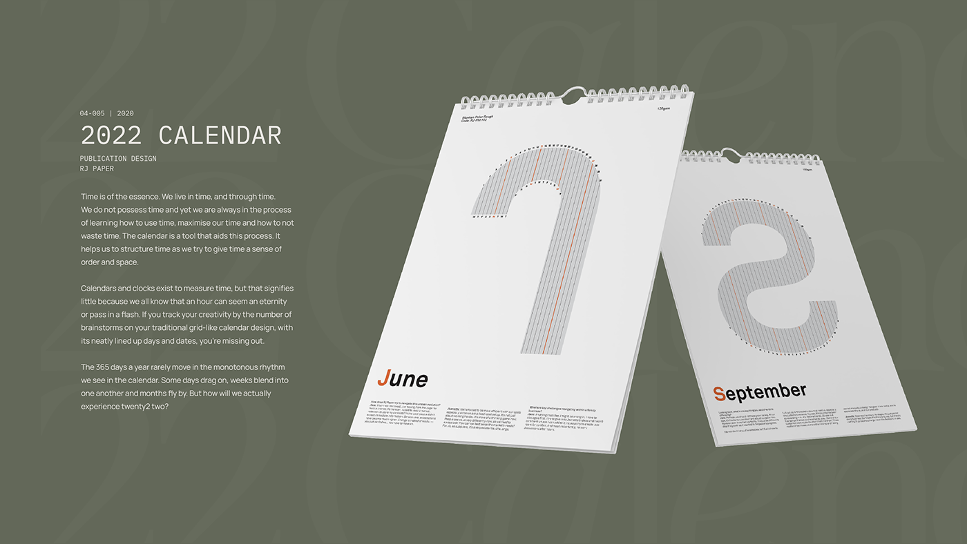 2022 Calendar 2022 design brand identity calendar design typography   visual wall calendar