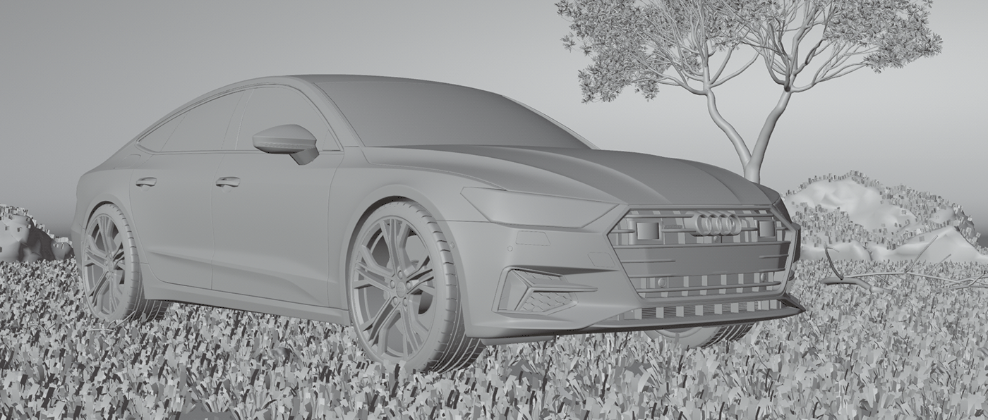 Audi car blender 3D Render cycles 3d modeling blender3d modeling visualization