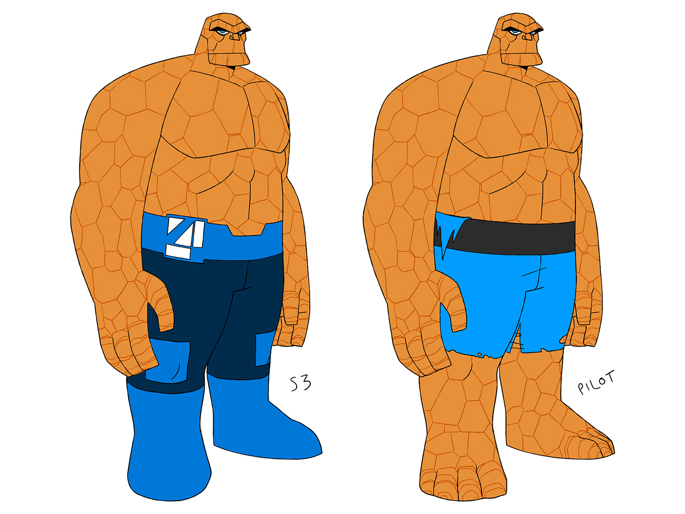Character design  concept Fantastic Four marvel quarteto fantástico