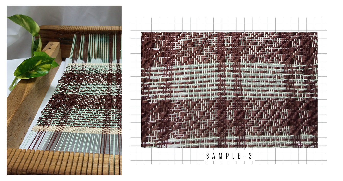 Checks and Stripes cotton frameloom handloom handwoven textile design  weaving