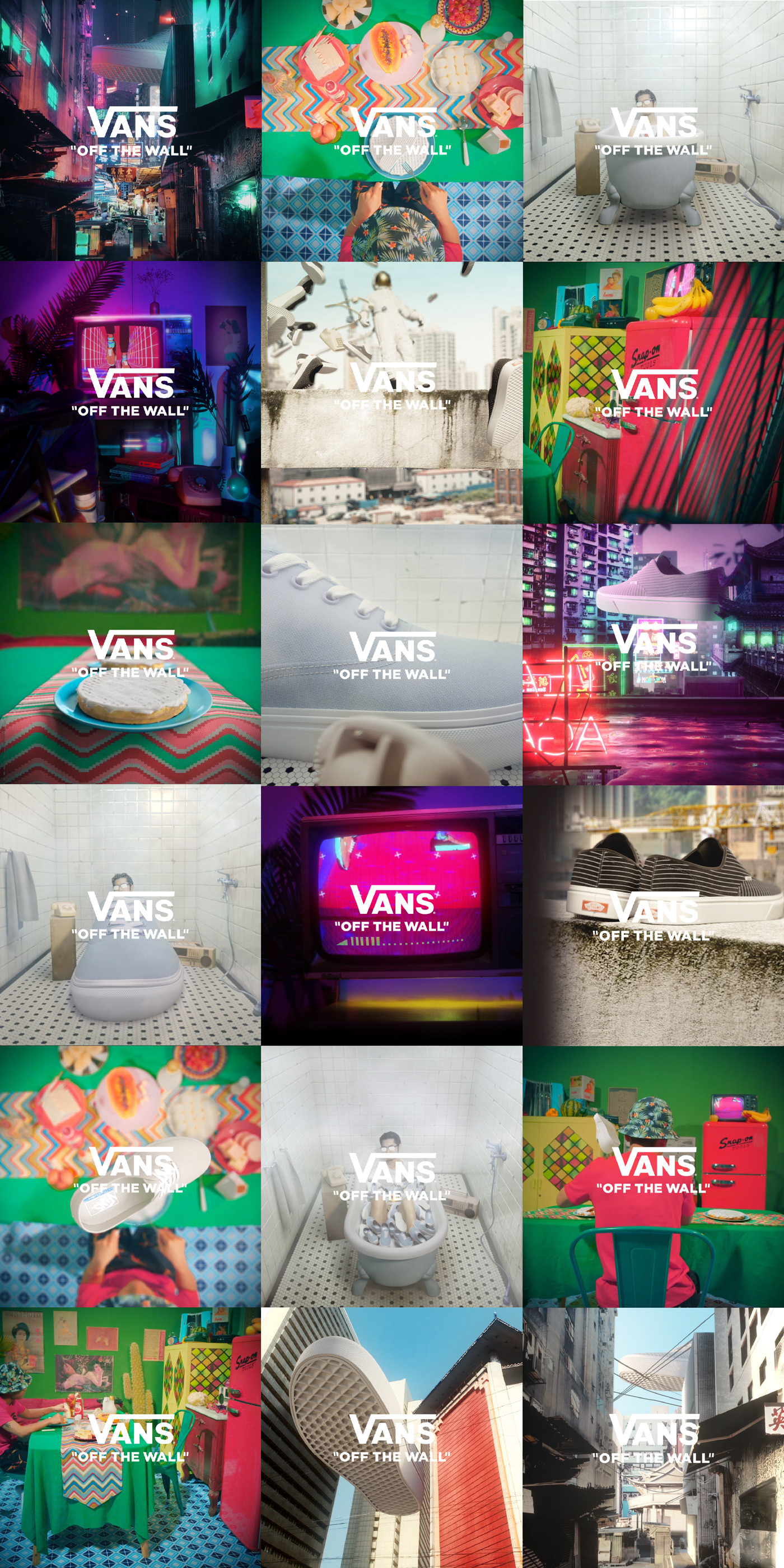 Vans shoe Cyberpunk vaporwave CG video Fashion  fantasy