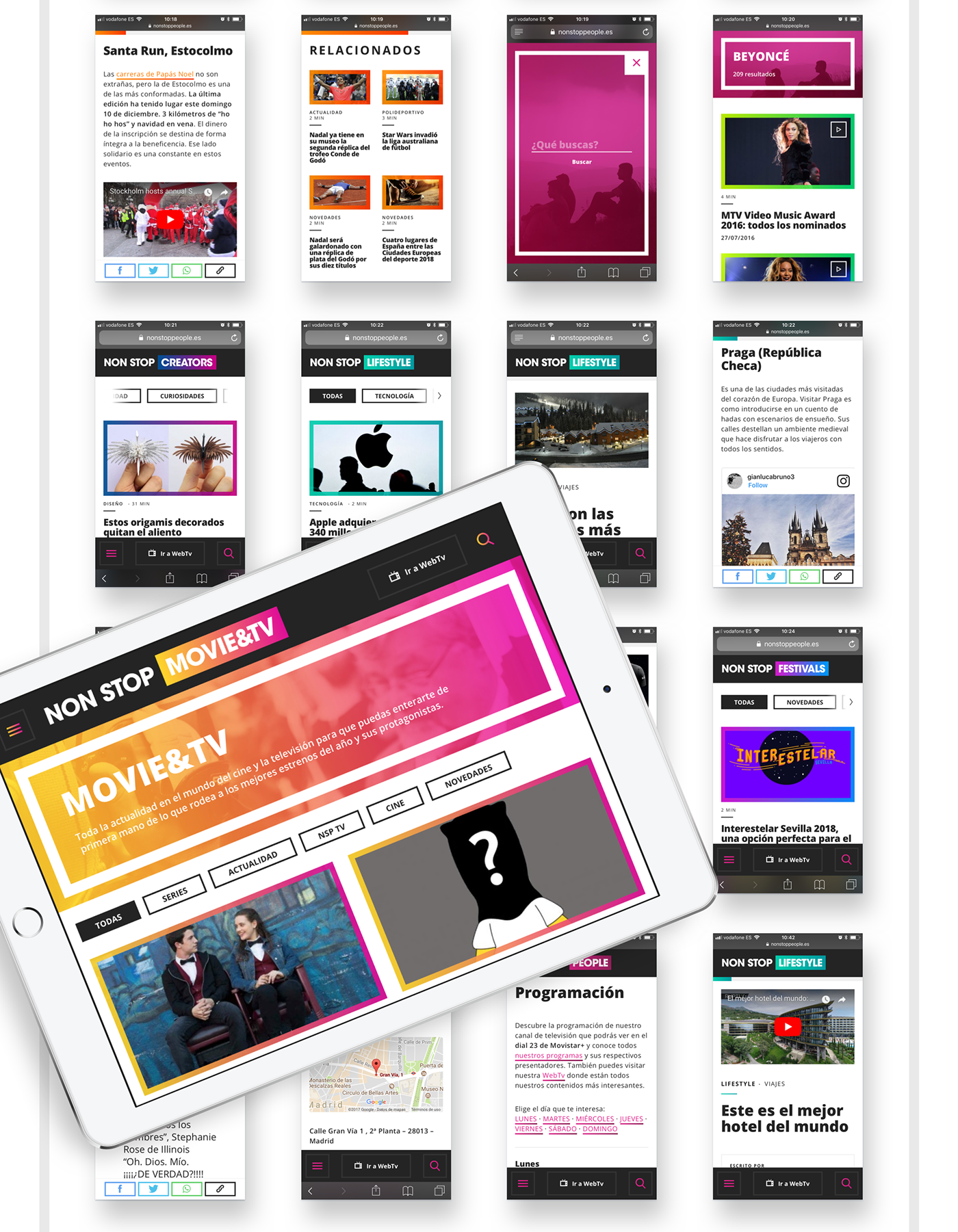 brand redesing Web Design  corporate magazine web TV TV channel music sports festivals