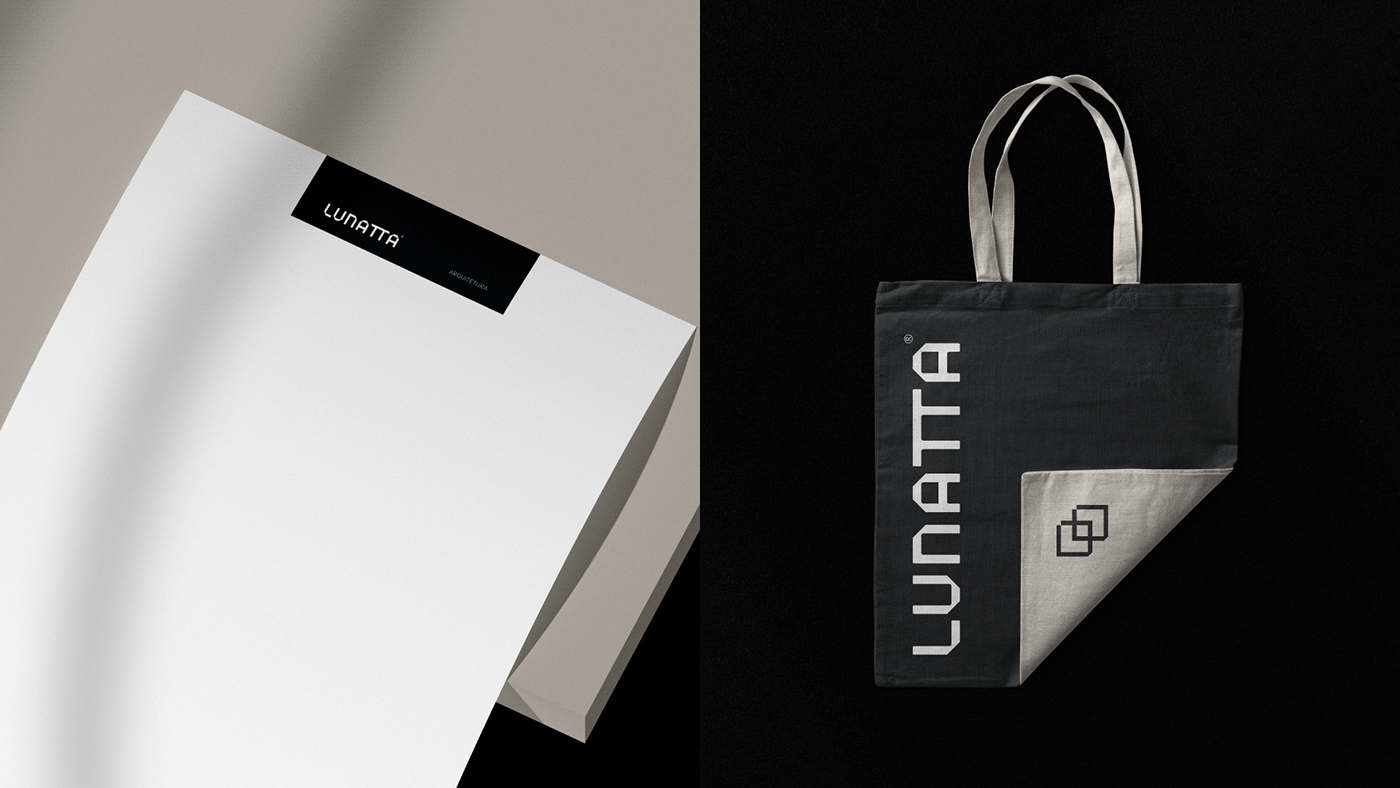 ARQUITETURA brand Brand Design font logo Logotipo lunatta mockups visual identity icons