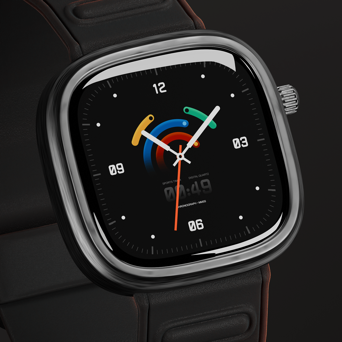 watchOS apple watch ux Figma user interface interaction Interaction design  blender 3d modeling 3d design