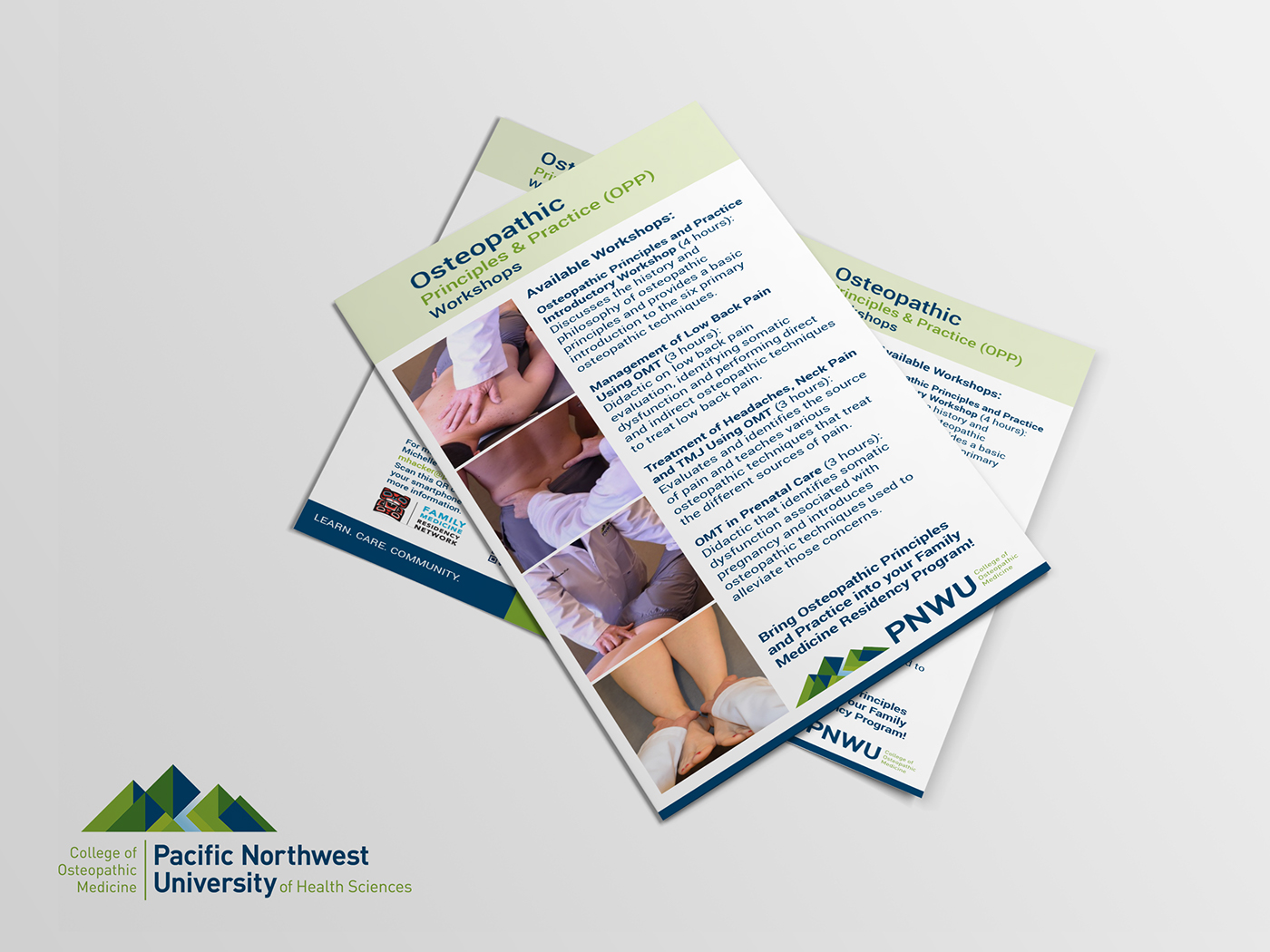 medical school osteopathic pacific northwest medicine University Marketing collateral print collateral print design  marketing   PNW