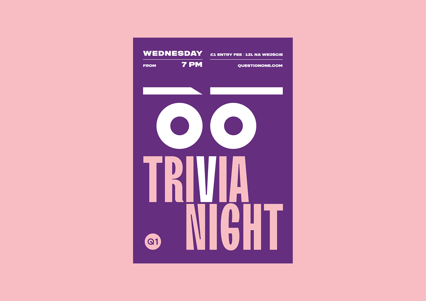 Quiz Night poster collection Poster series trivia Quiz typography   Layout science wisdom