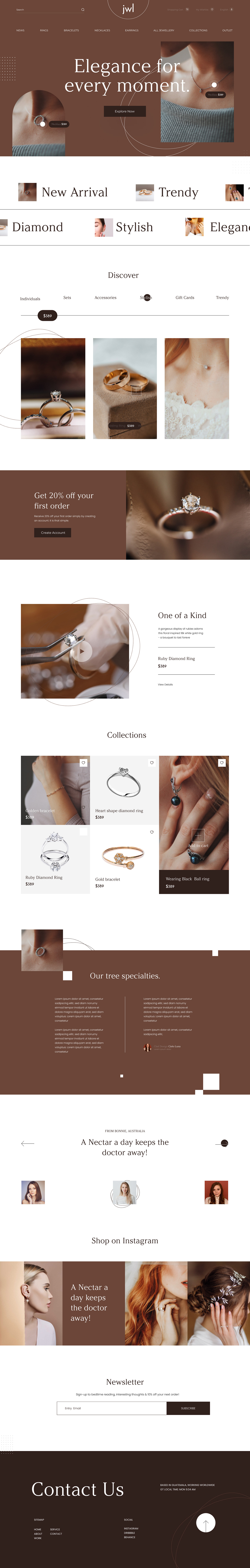 design Ecommerce ecommerce-shop Jewellery minimal shop Web Webdesign