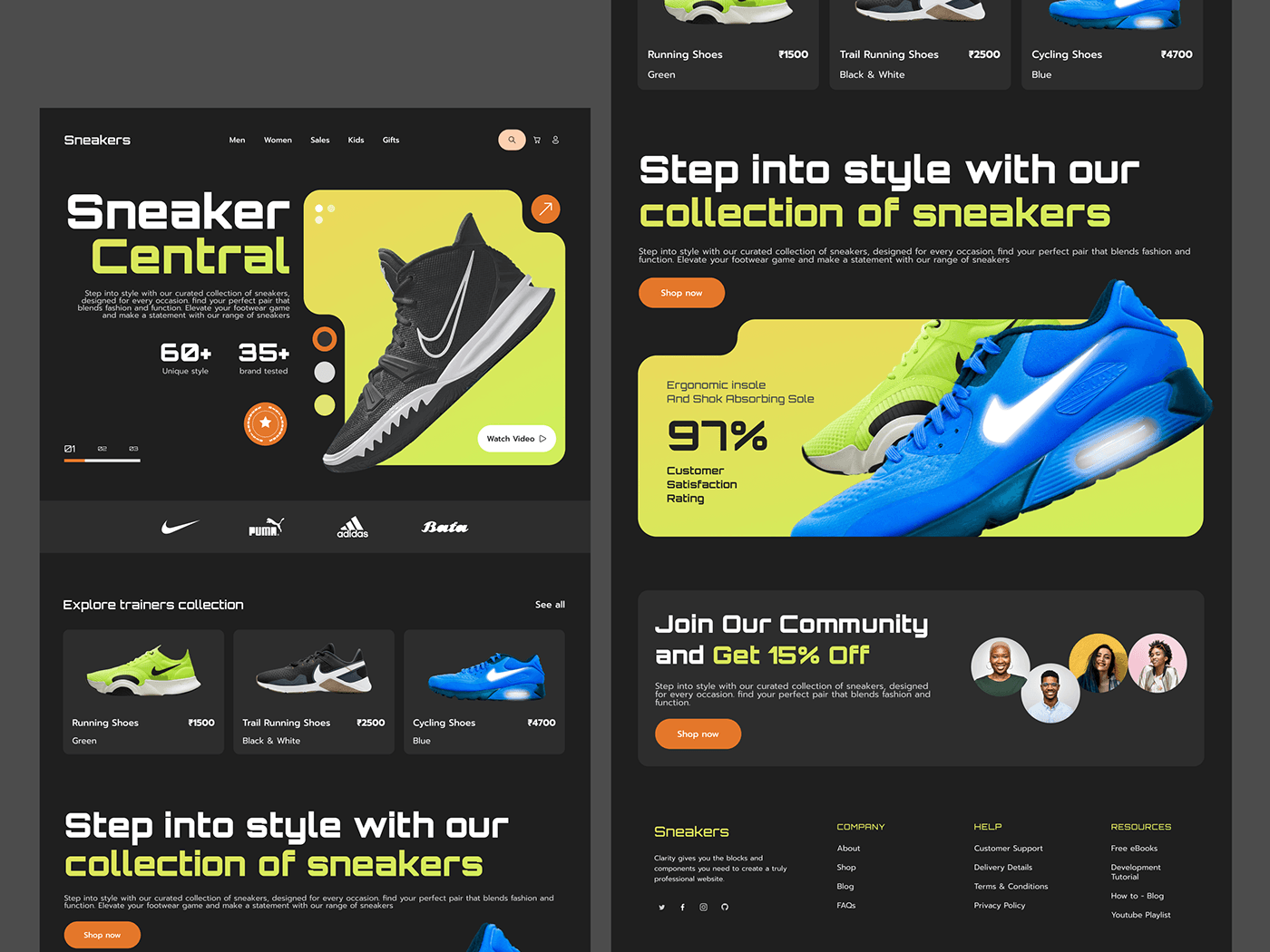 Shopping Ecommerce Fashion  UI/UX ui design landing page Website Design trend typography   uidesign