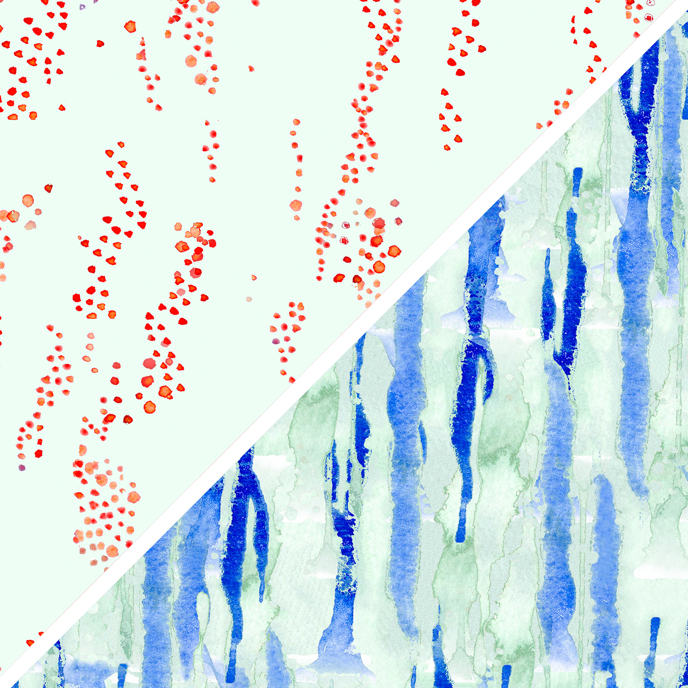 repeat Fashion  Interior pattern print fibers textile Repeat Pattern watercolor Hand Painted