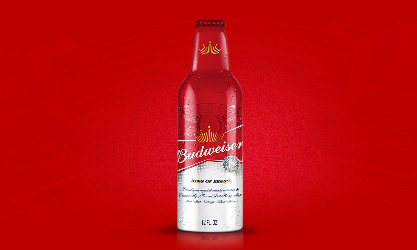 Budweiser beer Packaging Rebrand redesign