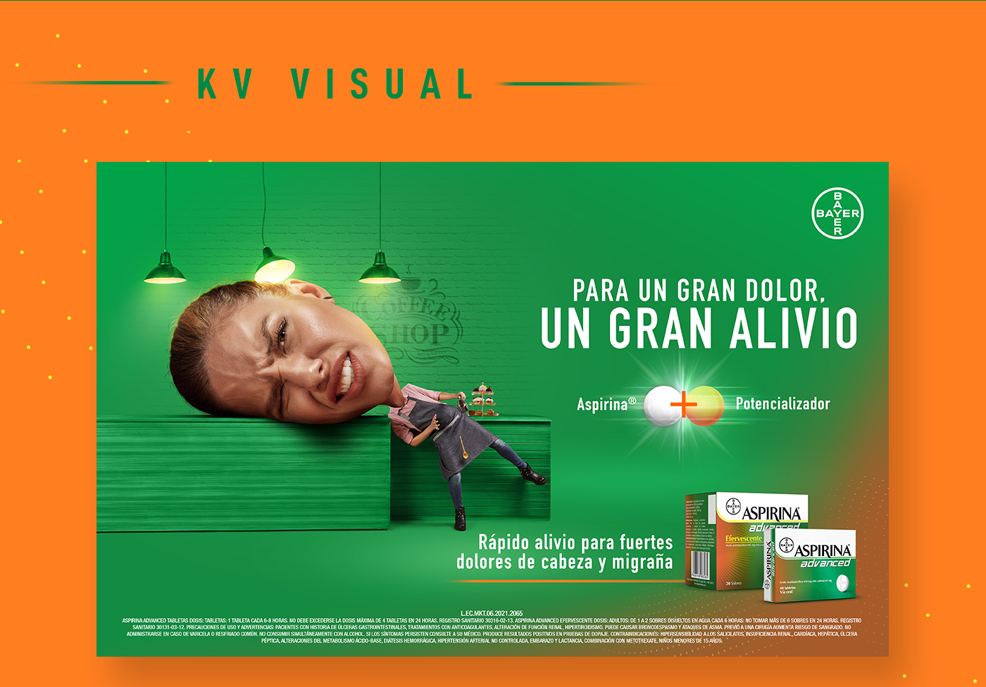 ads Advertising  art direction  aspirina Bayer campaign Dolor de cabeza Ecuador migraña social media