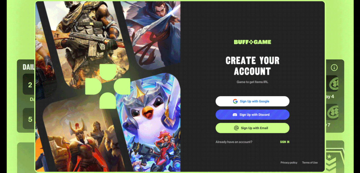 buff design esports Gaming green Interface rebranding UI UI/UX webapp