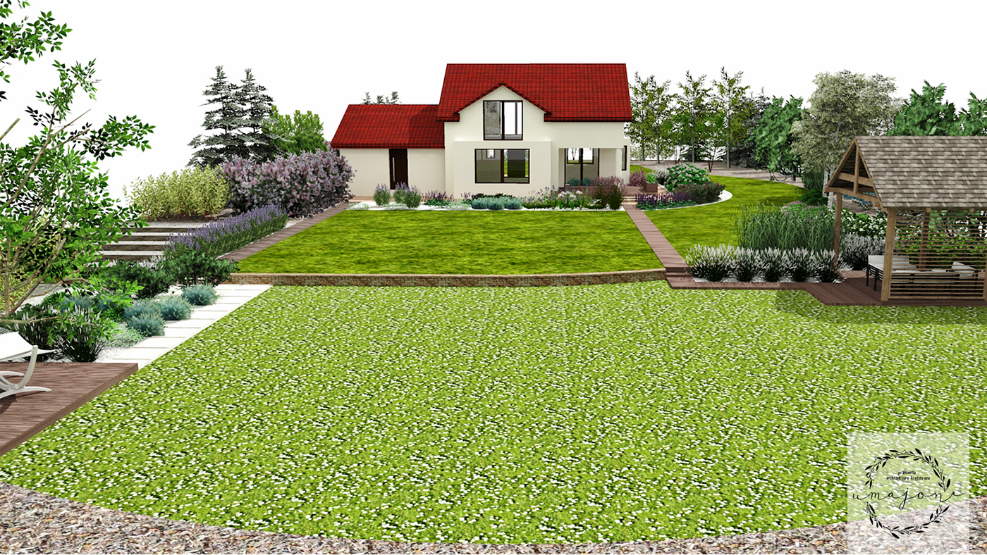 design of green Master Plan naturalistic style Landscape Architecture  visualisations rendering garden design landscapedesign private garden ogrody