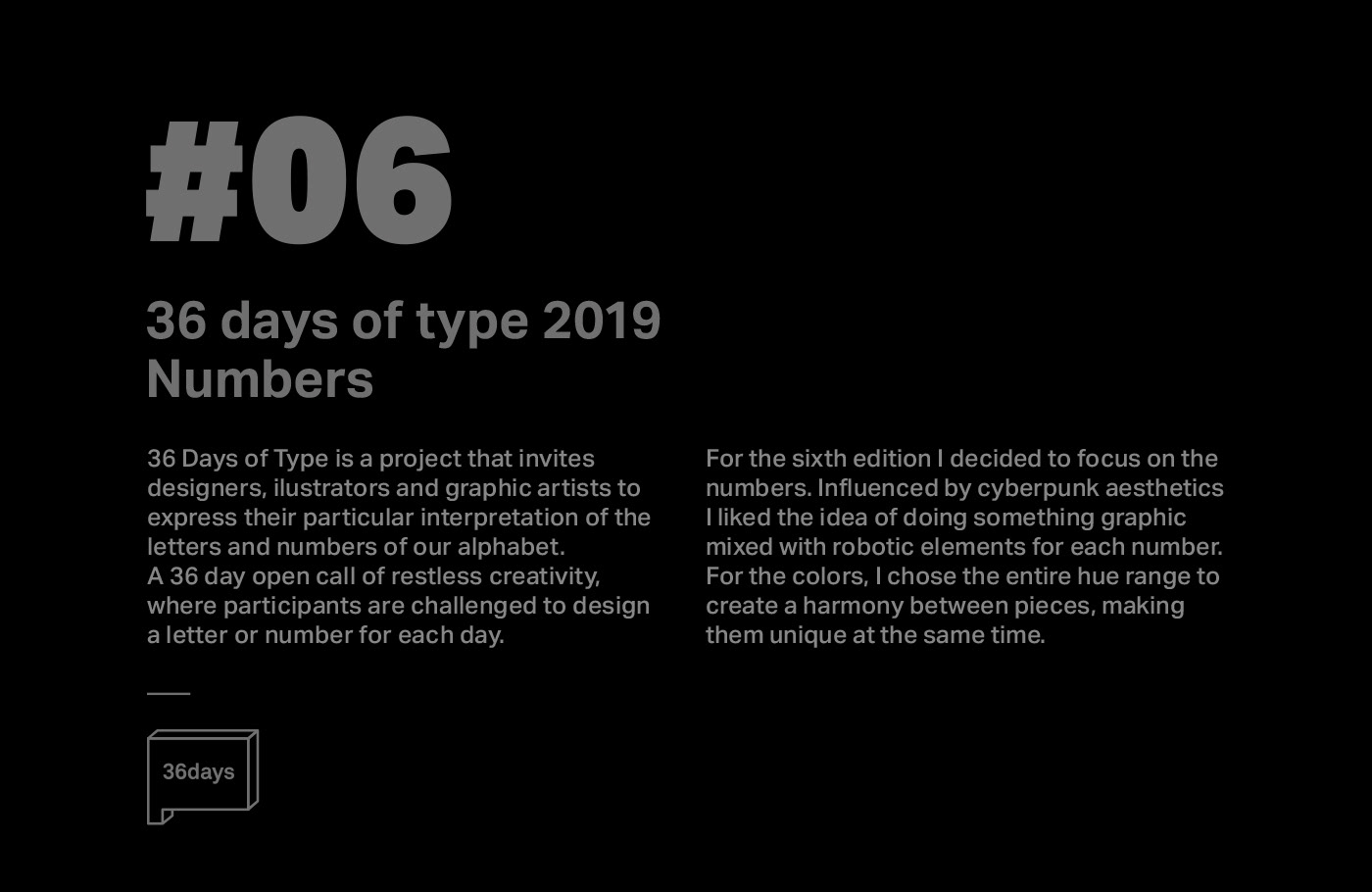 36days 36daysoftype numbers Cyberpunk robotic technologic typography   cables glass futuristic
