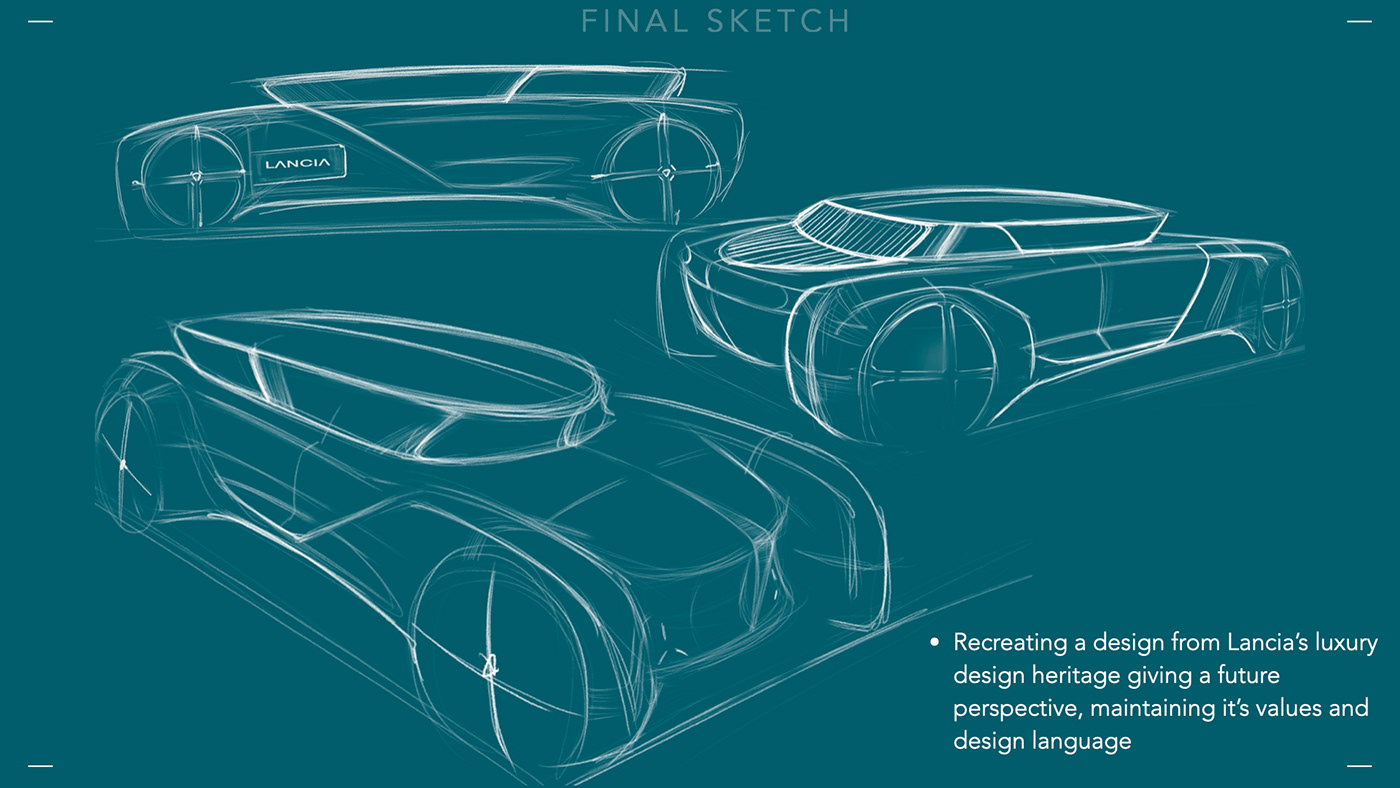 automotive   transportation sketch concept car design Lancia Automotive design concept car design car