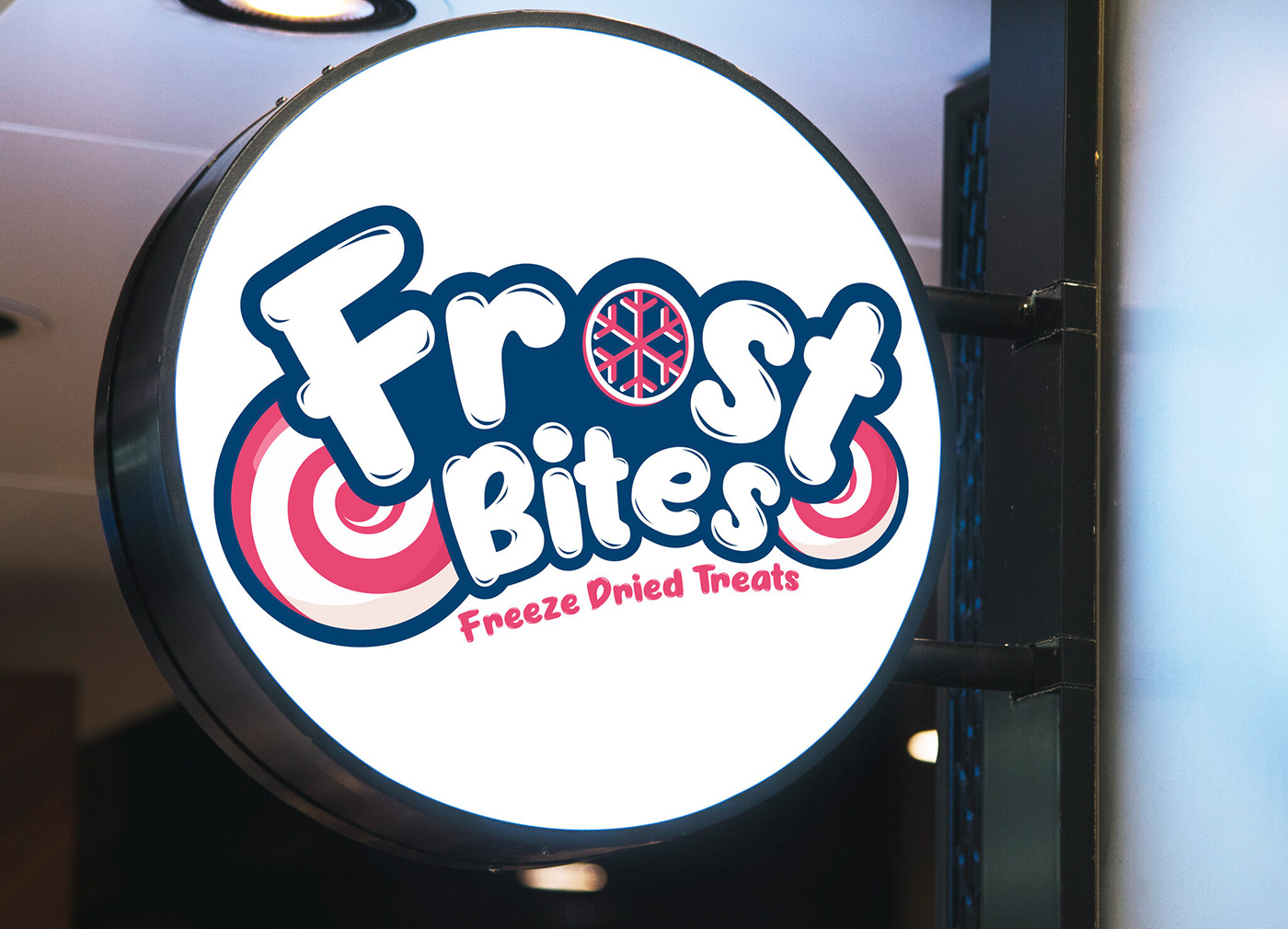 Signage Design for Frost bite Candy company.
