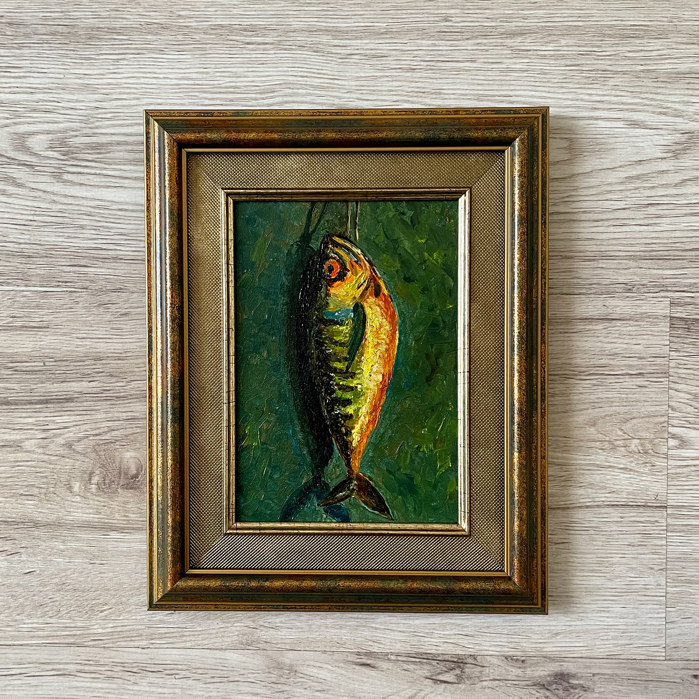 artist canvas Drawing  fish oil painting   Paintings