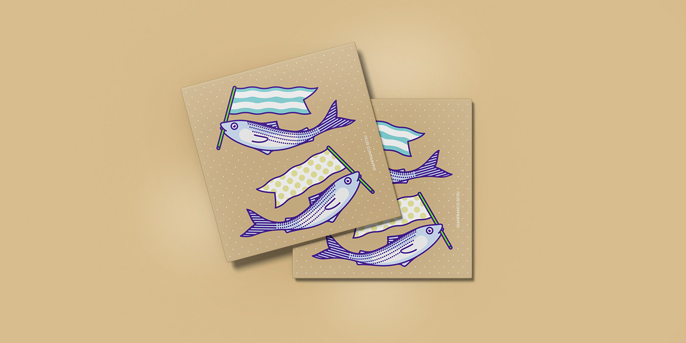 cartoon design eco label design muggine muji passero sticker stickers Sustainability