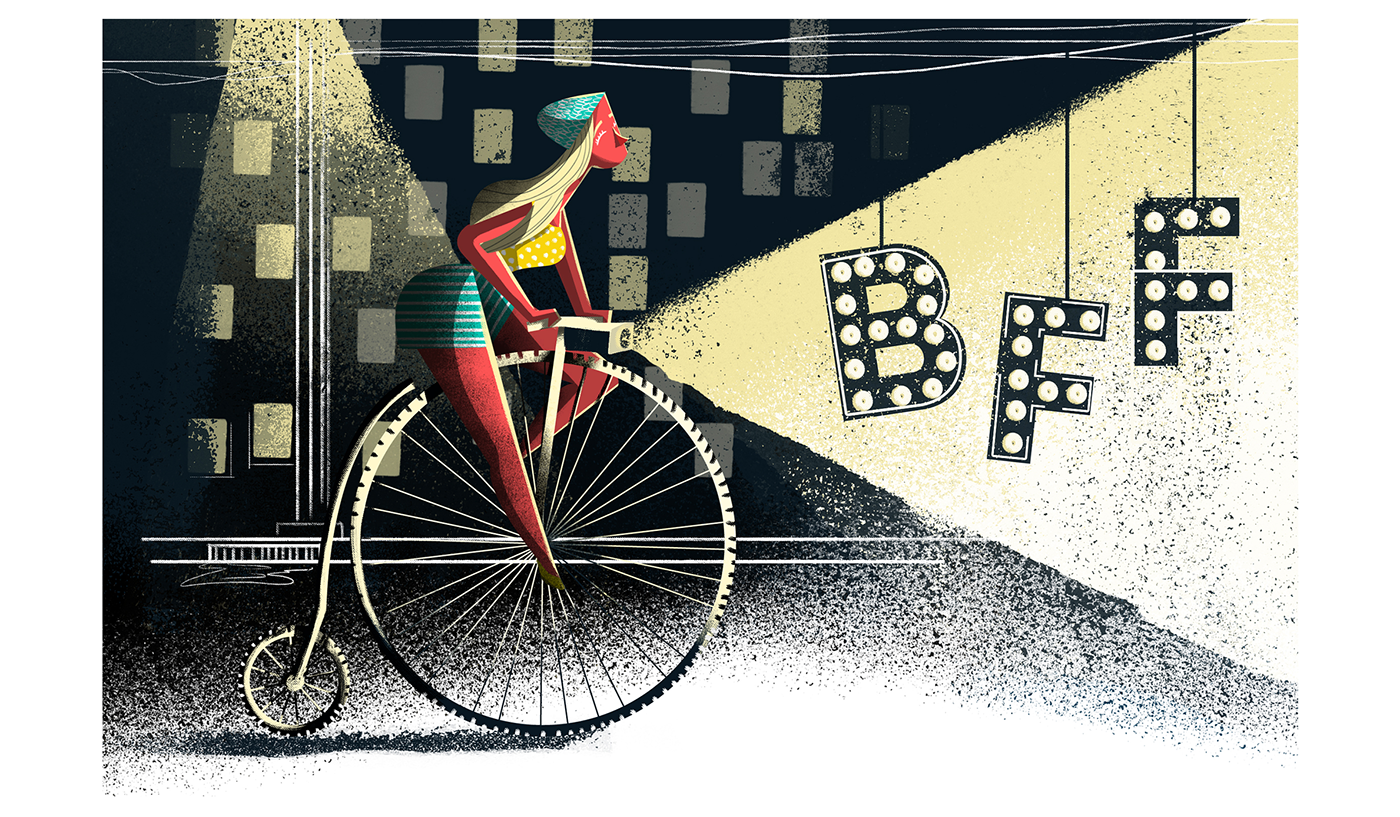 Bike people sport Bicycle mexico magazine ILLUSTRATION  print