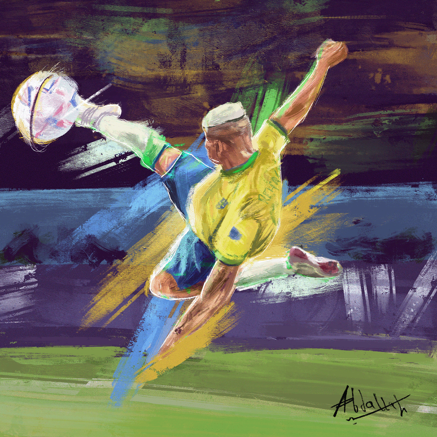 Digital Art  digital illustration Drawing  football painting   sketch sports WorldCup